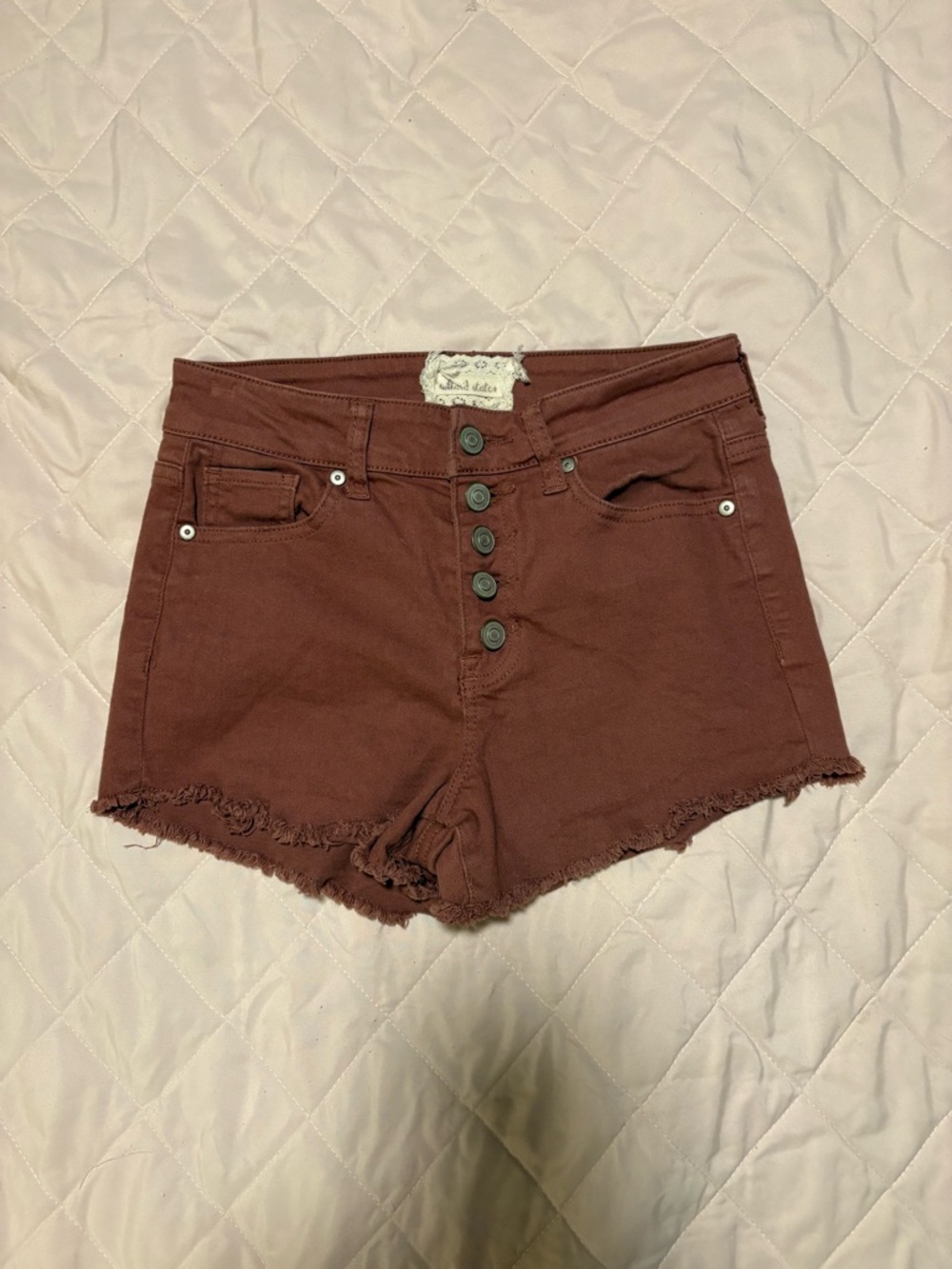 Altar’d State High-Rise Button-Front Denim Shorts